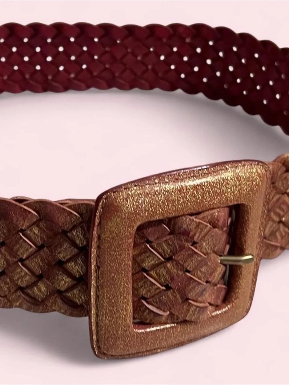 Braided Metallic Women's Belt